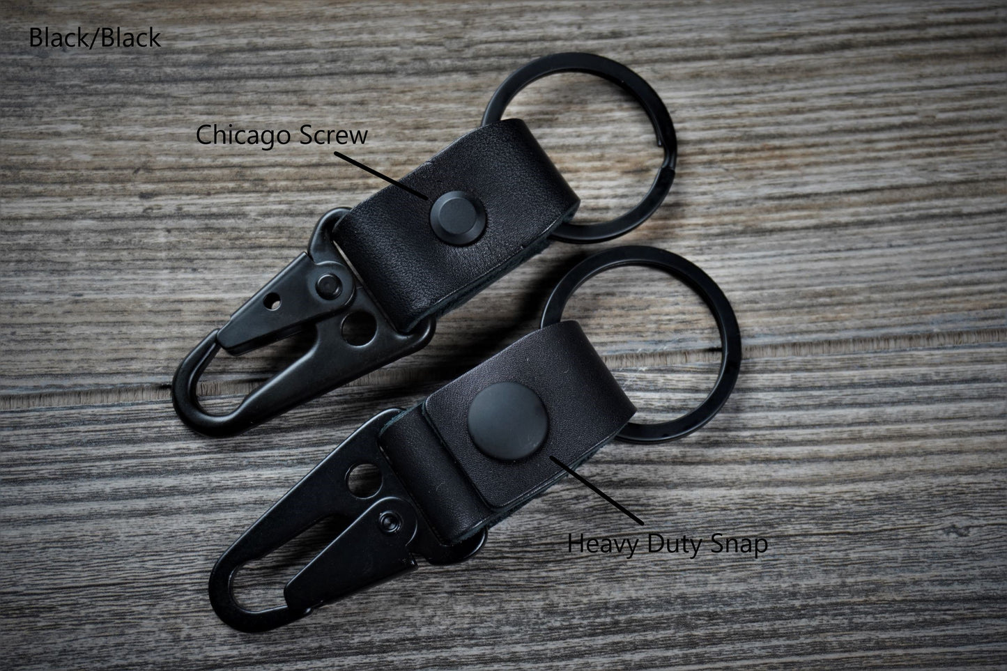 HK Style Sling Snap Leather Keychain