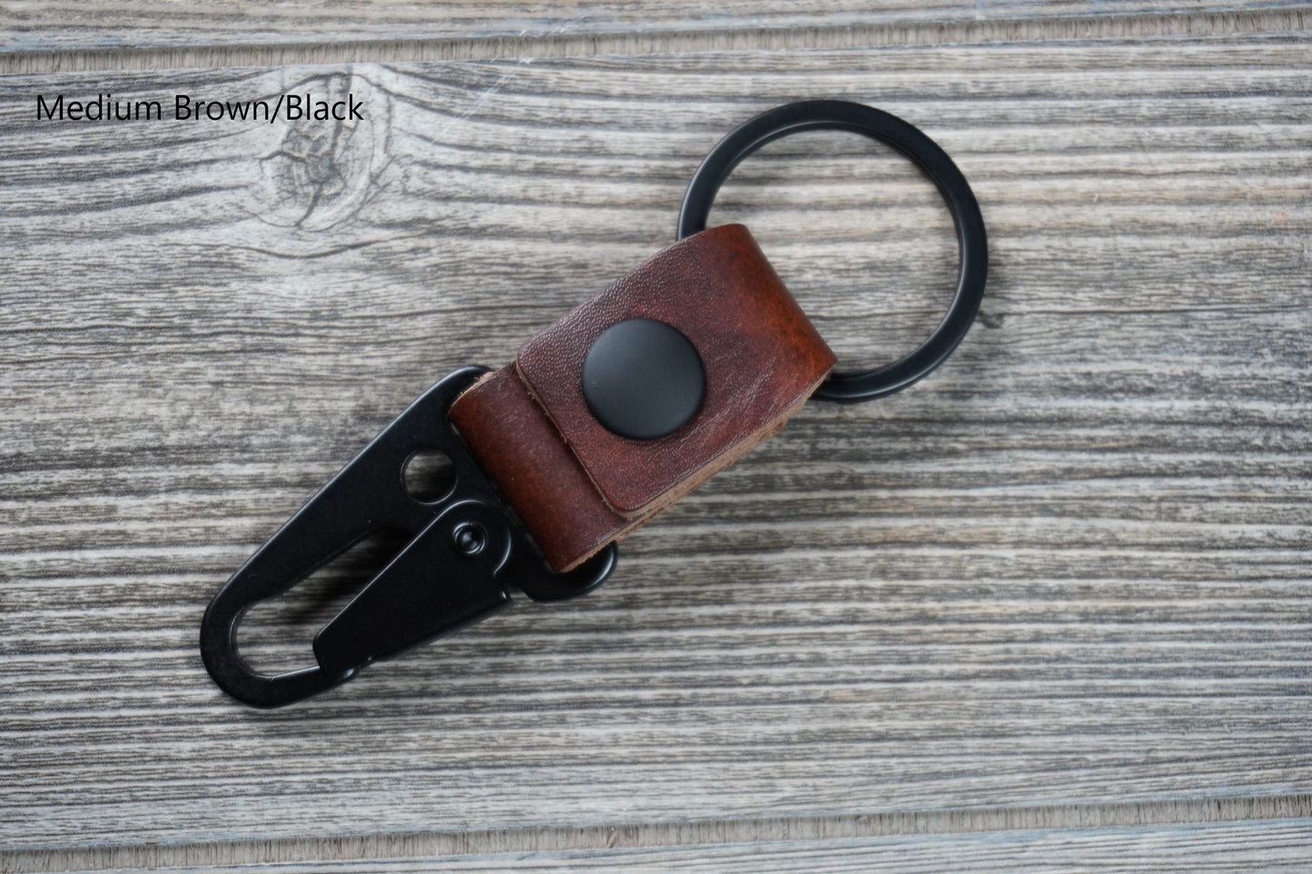 HK Style Sling Snap Leather Keychain