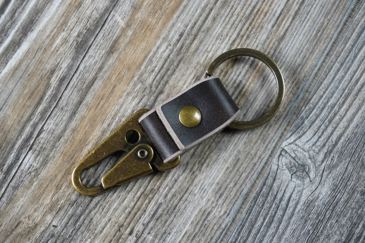 HK Style Sling Snap Leather Keychain