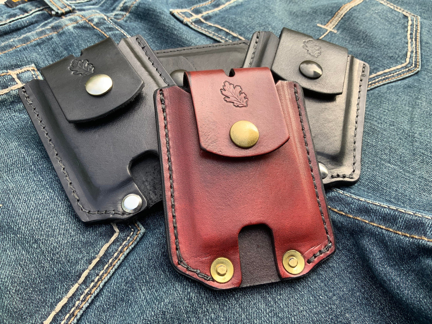 Builders Kit for Oak Leaf Leather minimalist wallet, card holder